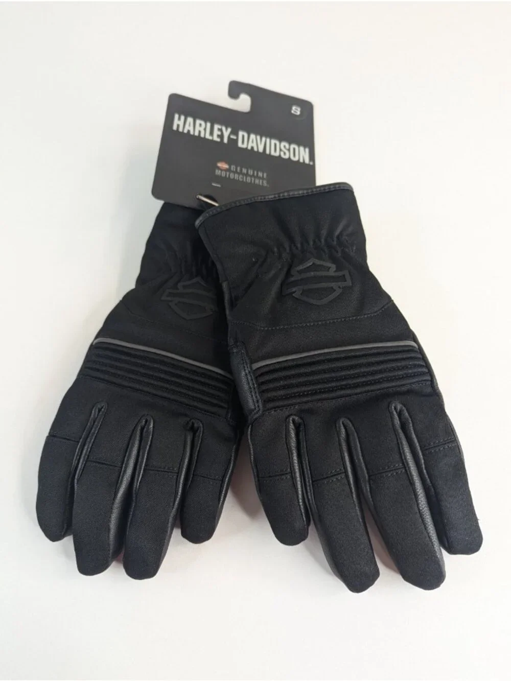 Harley-Davidson Small Black Apex Mixed Media Gloves Touchscreen Waterproof